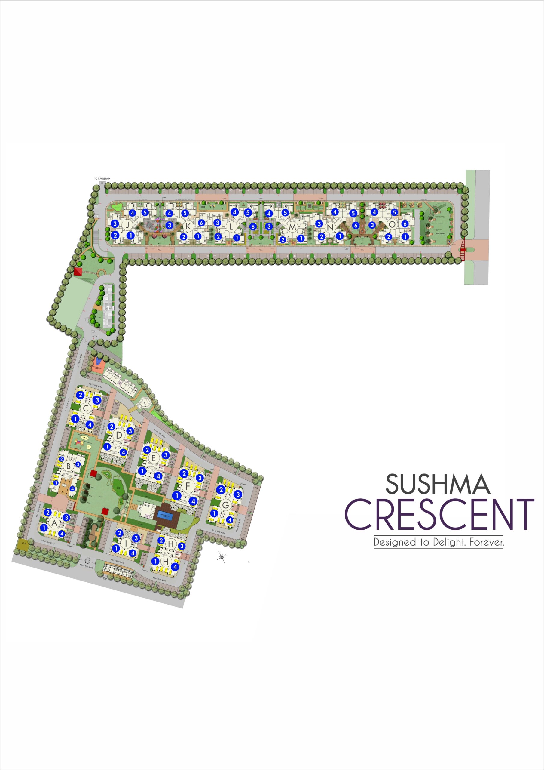 Site Plan of Sushma Crescent Zirakpur