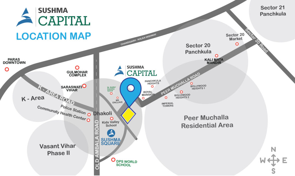 Location Map Sushma Capital Zirakpur