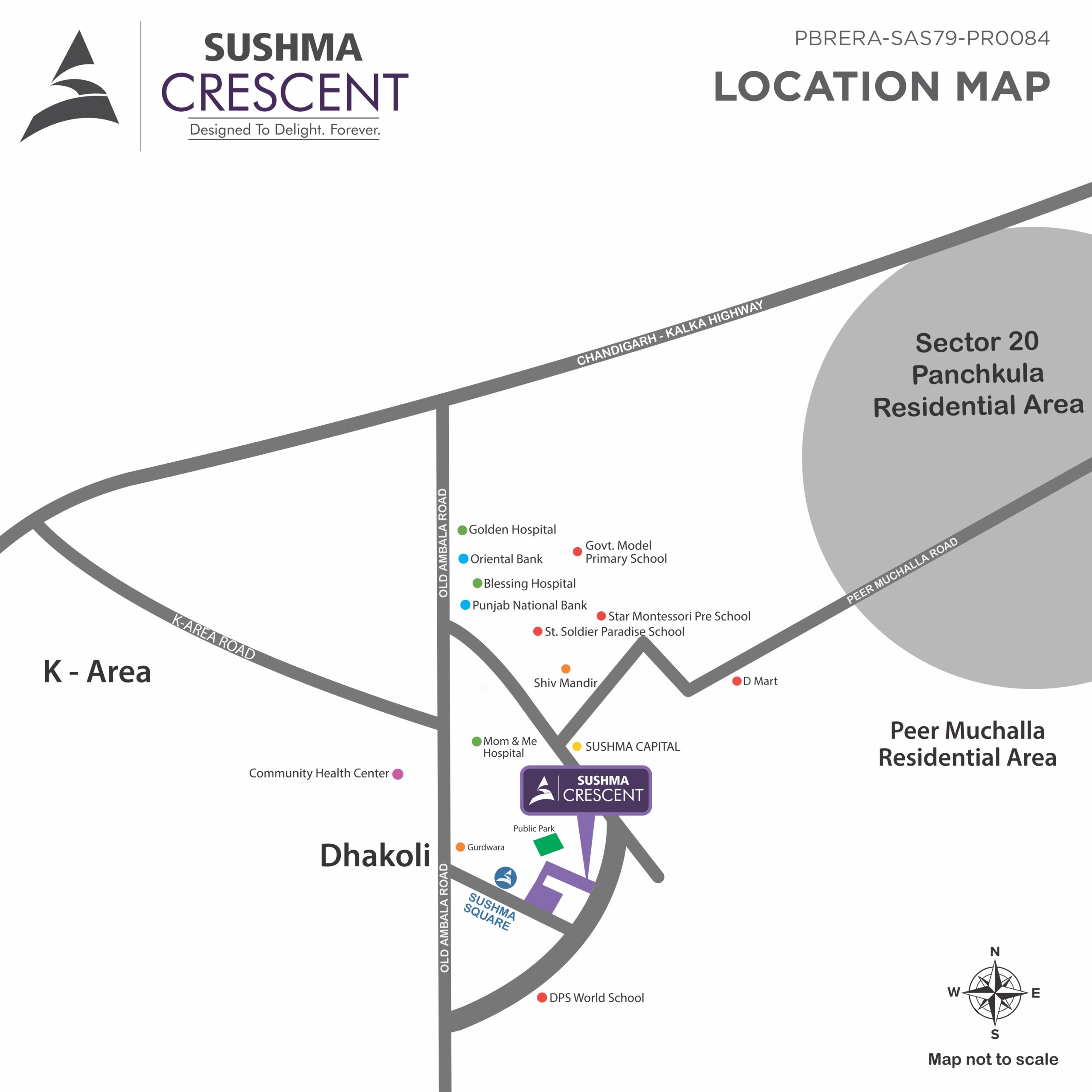 Location Map of Sushma Crescent